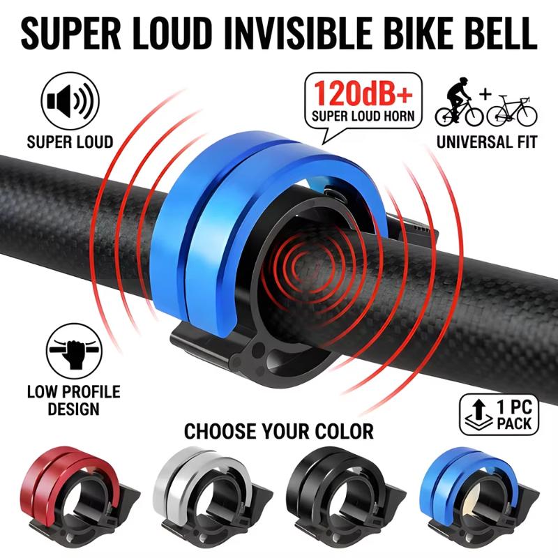 Lightweight Hidden Bicycle Bell Aluminum Alloy Loud Crisp Sound No Extra Burden for Casual Road Cycling Rides