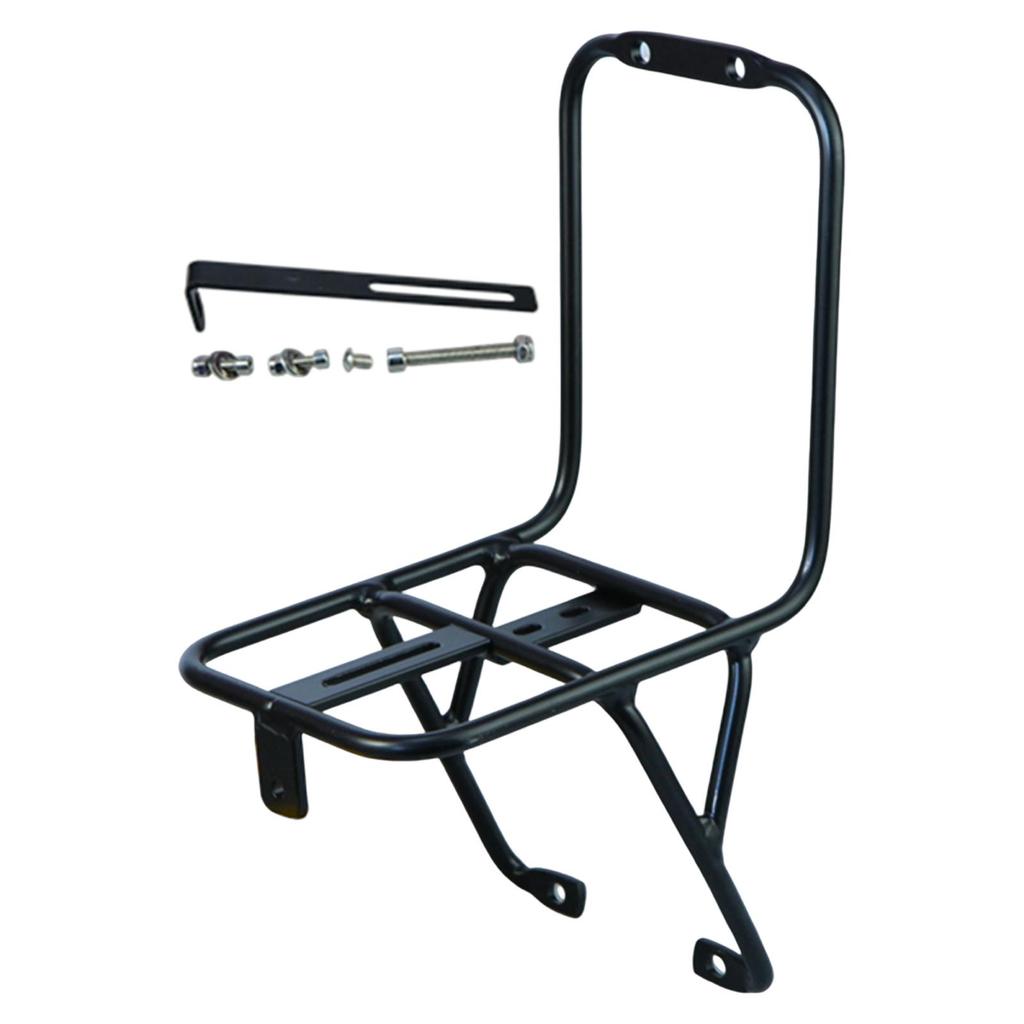 Bicycle Front Cargo Rack Durable Aluminum Practical Pannier Carrier for V Brake Folding Bike Camping