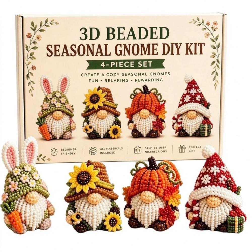 Educational Toy Handmade Bead Art Set Gnome Bead Doll Making Supply  School Project