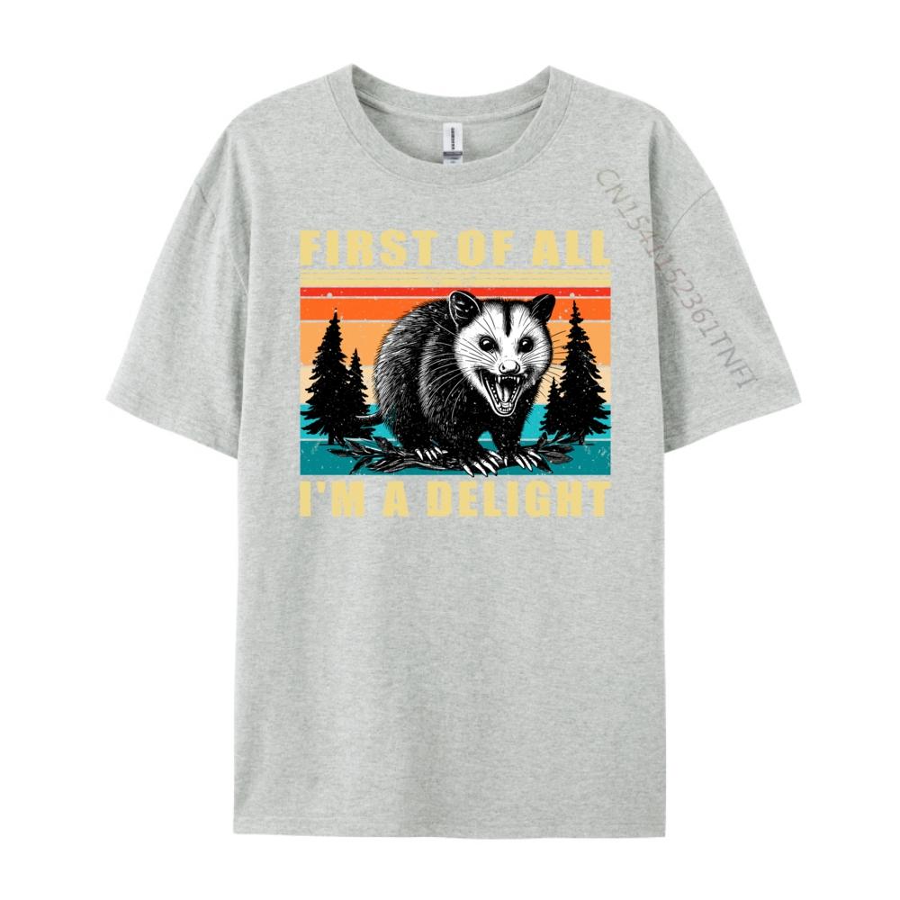 First Of All I M A Delight Angry Opossum Possum Wholesale Tshirts 100 Pcs T-Shirt Tops T Shirt Character