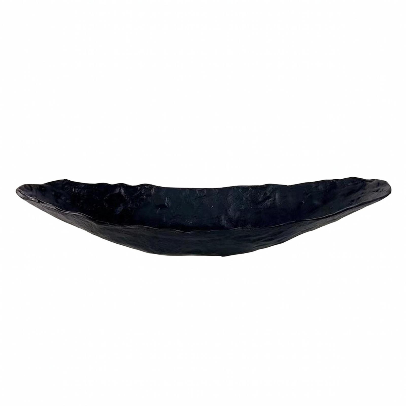 Boat-Shaped Tray Elegant Metal Artisan for