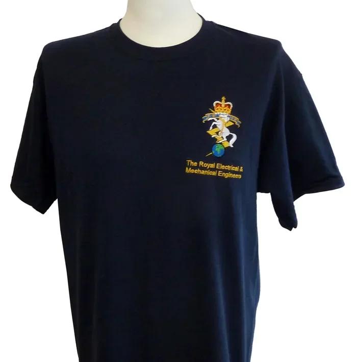 The Corps of Royal Engineers Regimental Badge of The Royal Engineers TShirt 100 Cotton ONeck Short Sleeve Mens Tshirt
