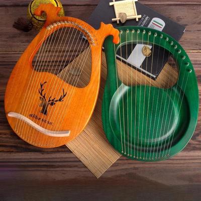 16 cordes LyHarps Lyre musicale Harpe Instruments de musique en bois Percussion Mini harpe Lira Lyre Instruments à cordes portables Cadeaux