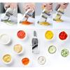Adjustable Stainless Steel Mandoline Slicer and Vegetable Chopper with Safety Grip for Fruits and Vegetables