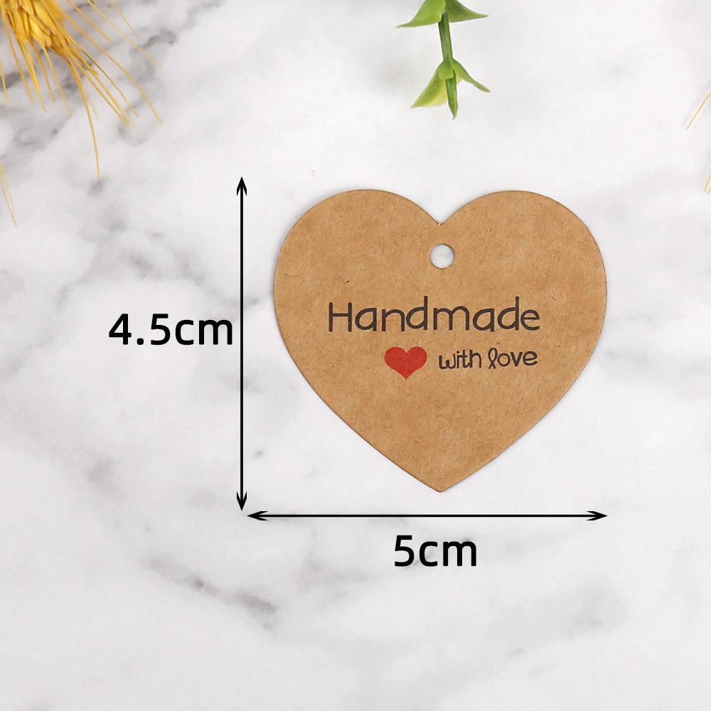 Heart Shaped Kraft Paper Gift Tags - Handmade Packaging Tags