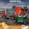MOULD KING 15019 Technisches Autospielzeug für Jungen, motorisierter Müllwagen, Modellbausteine, MOC-38031, Ziegelsteine, Kinder, Weihnachtsgeschenke