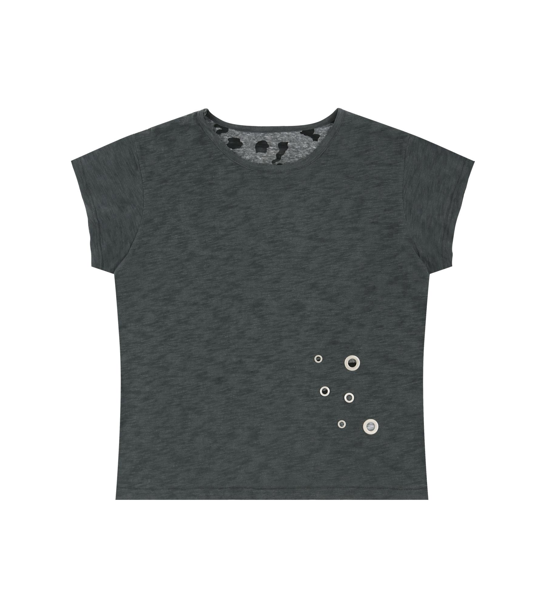 Aldue Grunge Claw Camo Eyelet Tee (Charcoal) Charcoal