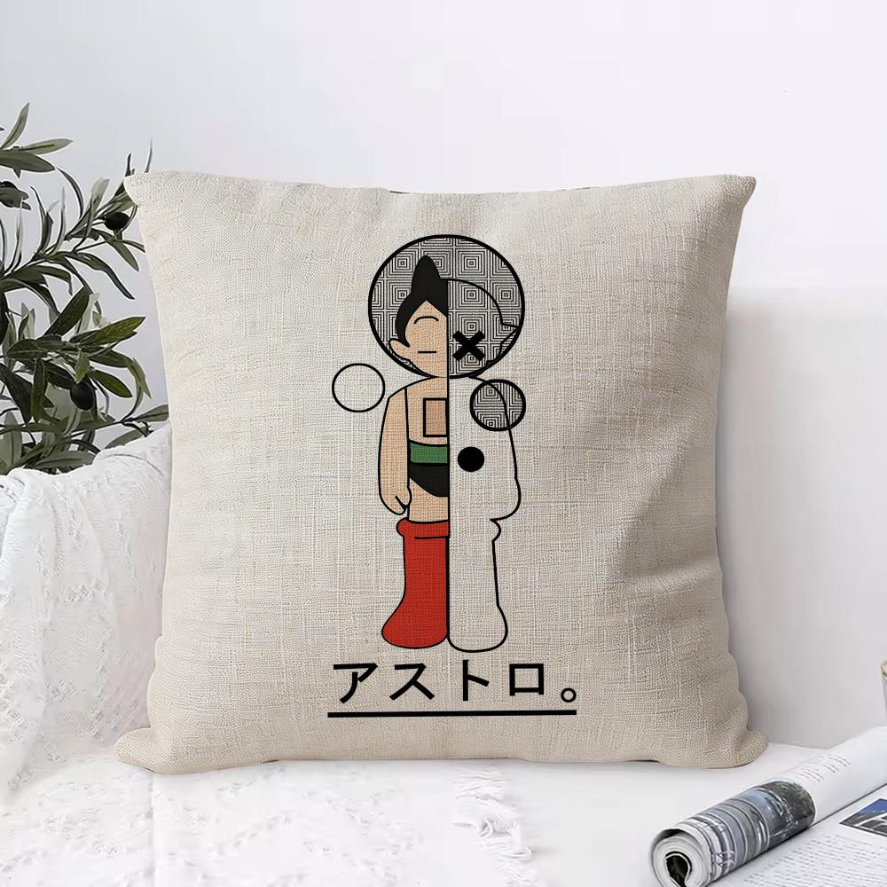 Anime AAstro BBoy Cushion Cover Eco Linen Pillow Case DoubleSided Print Breathable Durable Zipper Home Decor Gift