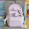 School bag, Japanese style INS cute bow soft girl backpack, high aesthetic academy style, sweet backpack for middle and high school girls