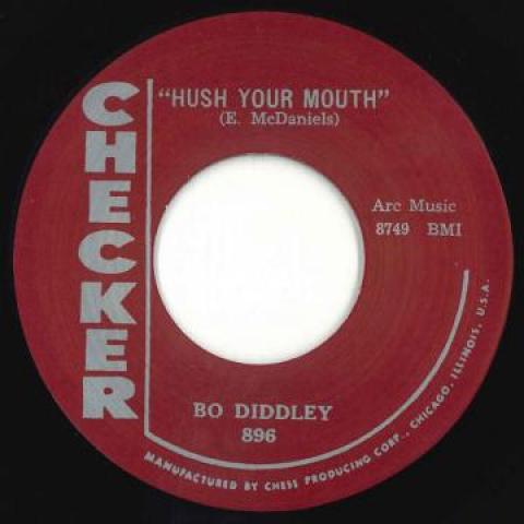 

7inch Record BO DIDDLEY - Hush Your Mouth / Dearest Darling 896 Checker 1958 UK Blues