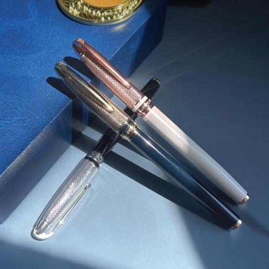 IWI Lauriere Fine Nib Fountain Night Pen, Blue, 6J056FP-G5G