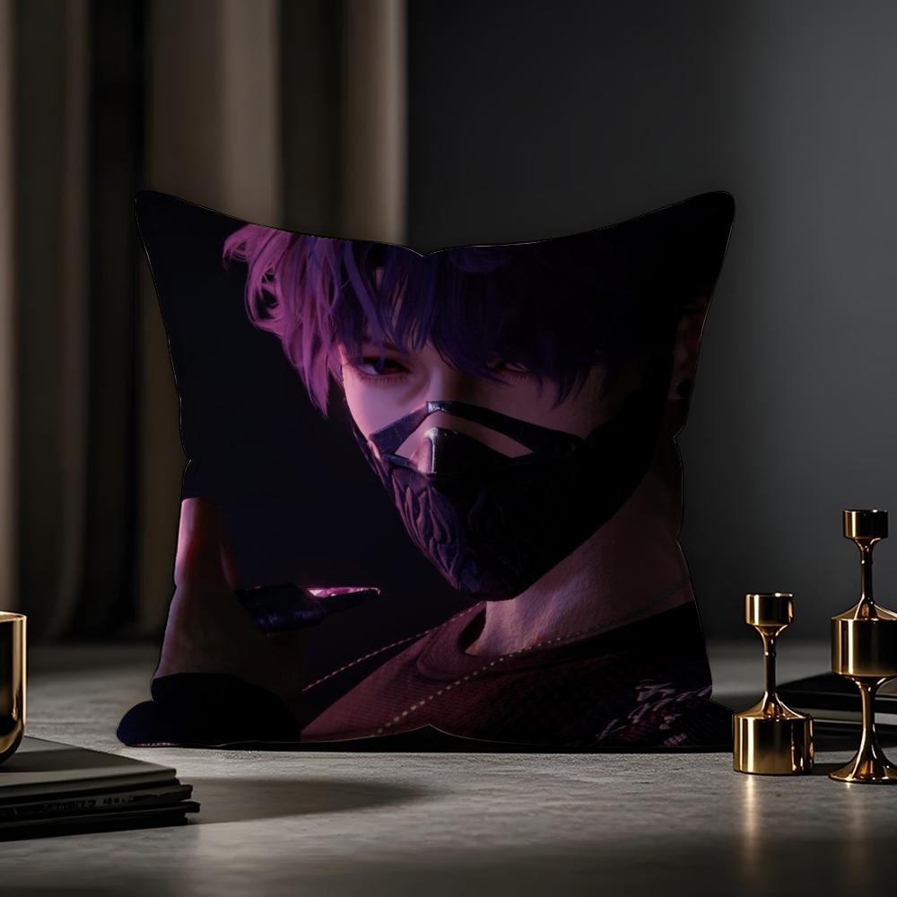 Hot Game Love And Deepspace Cushion Cover Anti-dustmite Pillowcase Invisible Zipper Silky Short Plush Sofa Cushion Cover