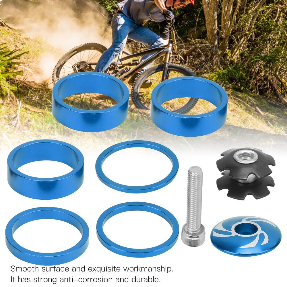 9Pcs 28.6mm Bike Headset Spacer Aluminium Alloy Bicycle Stem Cap Set  for Bicycle Front Fork