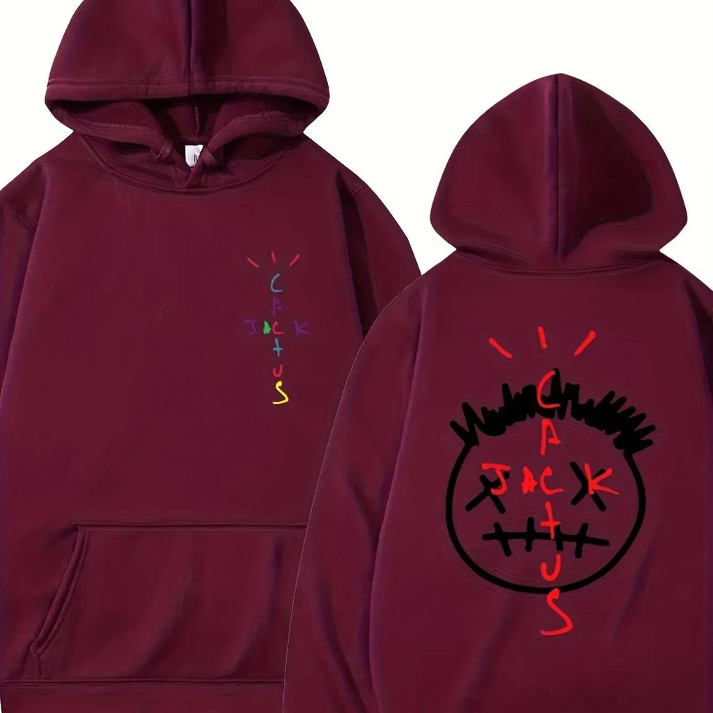 2026 Fashion Rapper Cactus Jack Print Hoodie Sweatshirt Men's Hip-hop Long Sleeved Sweatshirt Hoodie