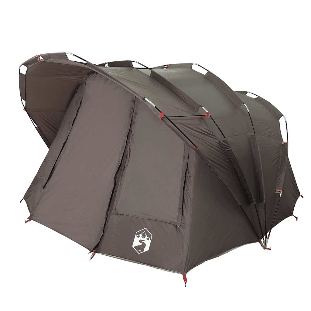 Fishing Tent for 5 People Brown Waterproof
