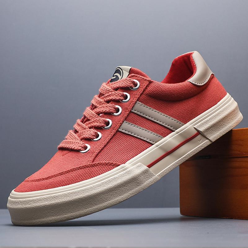 

Fashion Flat Canvas Shoes For Men Fisherman Canvas Cloth Loafers Summer Mens Sneakers New Style Shoes Sneakers Male Casual Shoes SS25825 38 красный