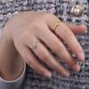 Silver Moon Finger Ring Gold Crystal Star Ring Fashion Couple Adjustable Ring  Girls