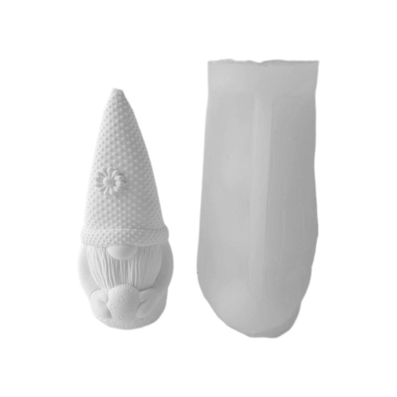 Świąteczny brodaty karzeł stary człowiek formy śliczny królik wielkanocny świeca silikonowa forma świeca projekt ozdoba domu DIY narzędzie rzemieślnicze