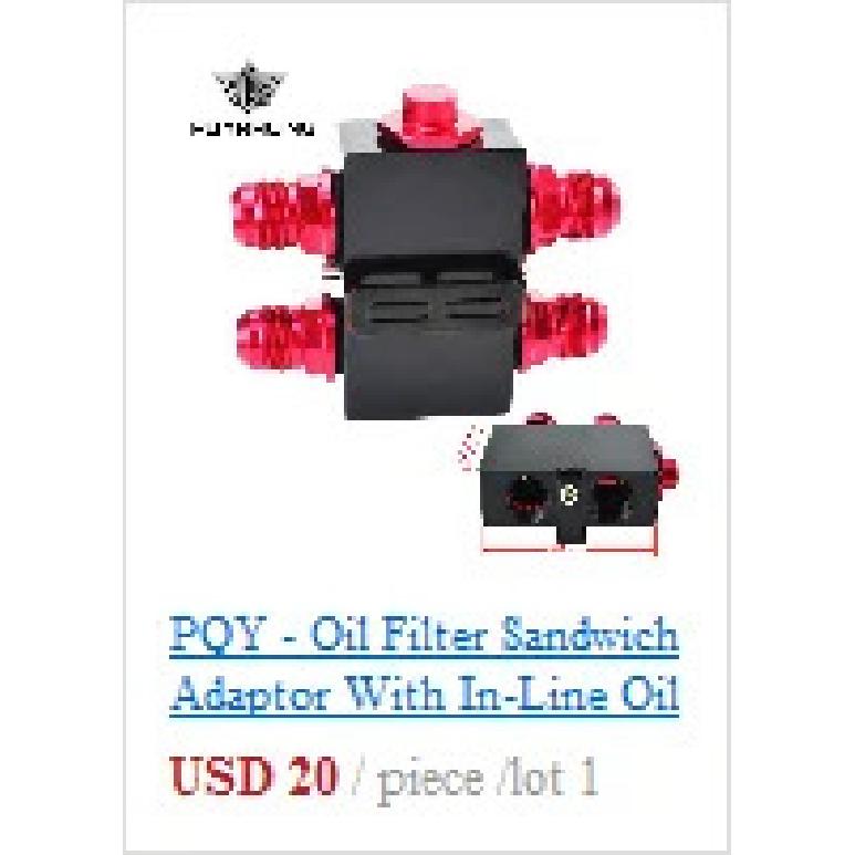 PQY - Oil Filter Cooler Sandwich Plate Adapter M20*1.5 and 3/4-16 Universal Oil Adapter Car Meter PQY6722