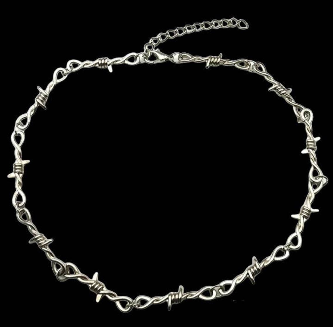 Collier pendentif Punk Ronce Flamme Cœur Pêche Creux Colliers Hip Hop Flamme Collares Con Colgante Collier Homme K101365 gray