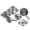 Kitchen Cookware Set Stainless Steel Pots Pans Set Includes Saucepan Stock Pot Non Stick Frying Pan