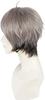 Cosplay wig with net, heat-resistant, Miya Osamu/Atsumu style, mixed color wig (Miya Osamu (gray/black))