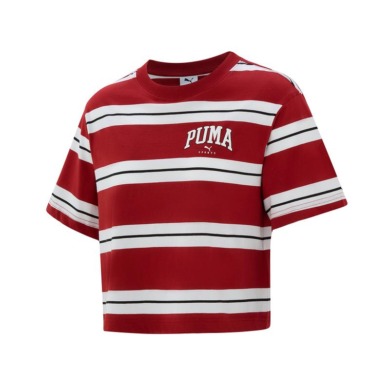 PUMA Squad T Shirts Women's Red Crew Neck Moderate 692983-13