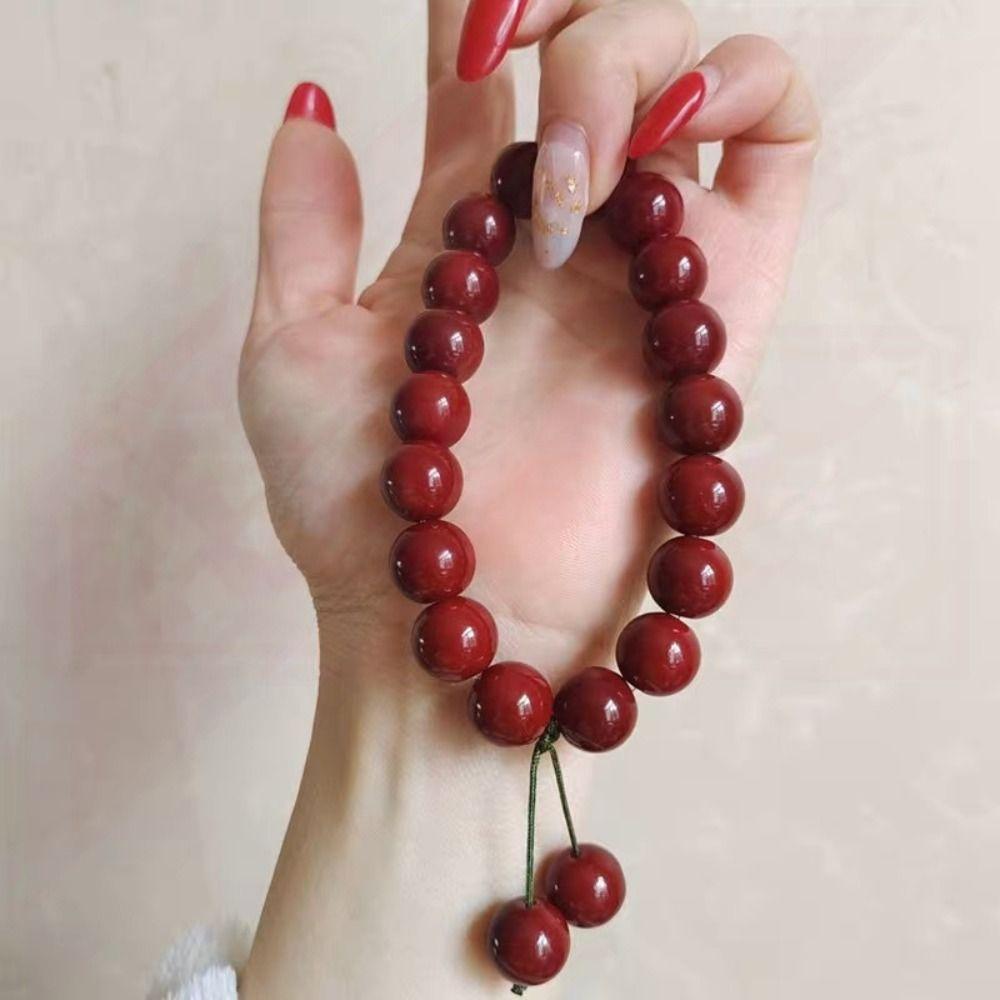 Contas de Oração de Cerejeira Mala Pulseira Yoga Bodhi Pulseira Contas de Mala Portátil Uso para Oração