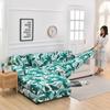 Sofabezug, elastisch, All-Inclusive, gebürstet, große Blumen-Sofa-Schonbezug, Ledersofa, Kombinationsstoff, Sofa, Universal