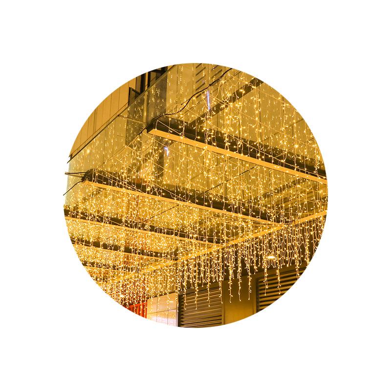 Starry Sky LED Icicle Lights: Flashing Christmas Curtain Lights for Outdoor Waterfall Decor