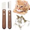 Tool Fur Cleaner grooming Supply Wooden Handle Pet Hair Remover Grooming Comb Cat Brush
