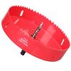 Hole Saw 6 1/2 Inch, 30 mm Cutting Depth HSS Bi-Metal Hole Saw for Cutting Wood, Plastic, Drywall, Plasterboard and Soft Metal Sheet, Red