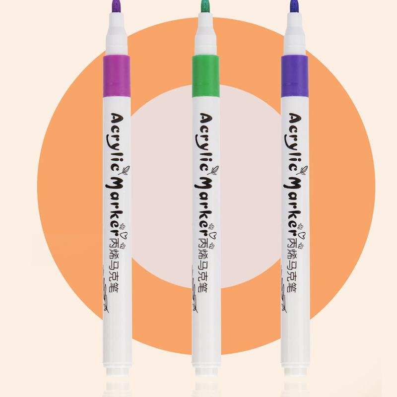 Acrylic Paint Marker Set Odorless Water Based 12/24/36/48/60Pcs for Holiday Decoration DIY Handcraft Making