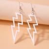 Fashion Candy Color Acrylic Lightning Drop Earrings for Women Girls Dangle Earrings Party Festival Jewelry Gift