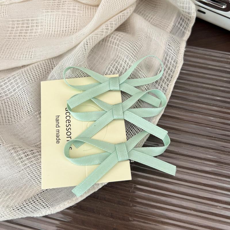 3pcs/set Girls' Sweet Bowknot Hair Clips Baby Lovely Hairpins Ribbon Bow Headwear Sweet Cute Grab Clips Barrettes