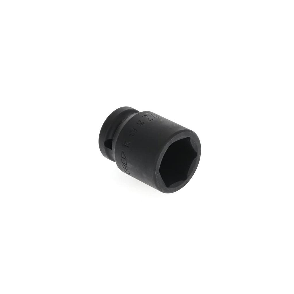 GEDORE 6161410 Impact Socket 1/2 Inch Drive 6-Point Hexagon 24mm Chrome Vanadium Steel Gunmetal Finish