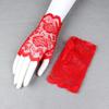 Lace Rose Flower Fishnet Gloves Party Dress Performance Gloves New Wedding Bridal Gloves  Sexy