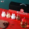 Huadian Shishitong Five Blessings 6-Piece Glass Condiment Set