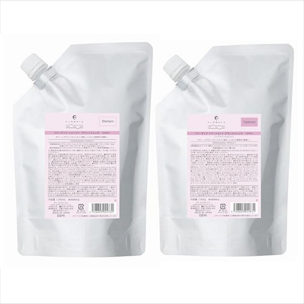 

[1000 refill set] Demi Flowdia Shampoo Grand Stretch 1000ml + Treatment 1000g Refill