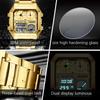 FOXBOX Men's Square Multifunctional Student Electronic Watch with Alarm and Waterproof Features