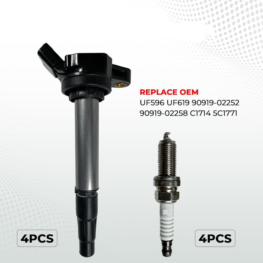 4 Sets Ignition Coil & Spark Plug For Toyota Corolla 11-15  UF596