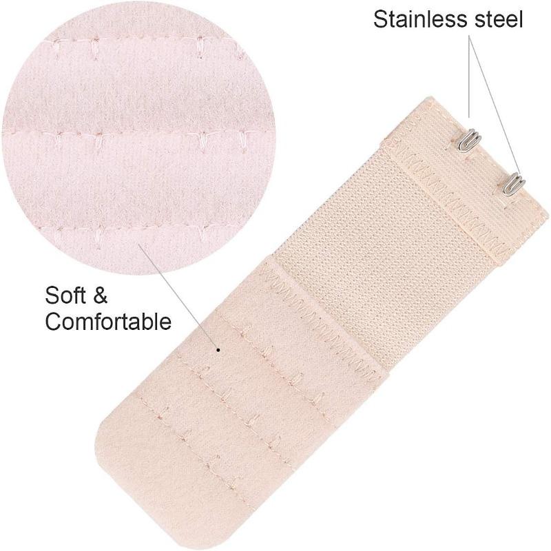Soft and Comfortable Bra Straps, Elastic, 3 Pieces, 3 Rows with 2 Hook Extension Straps, Women's Underwear Accessories