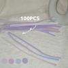 100pcs DIY Colorful Twisted Stick Plush Folding Stick Gradient Twist Stick Ribbon Bar Strip Iron Wire Thread DIY Handmade Toys