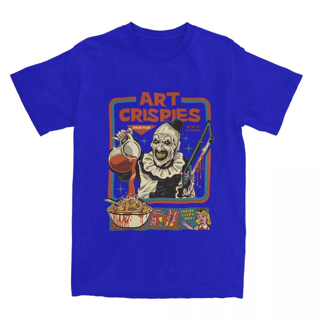 Art Crispies Terrifier Clown Shirt Apparel Unisex Womens Pure Cotton Fashion Retro Horror Tee Shirt Clothes Graphic Printing