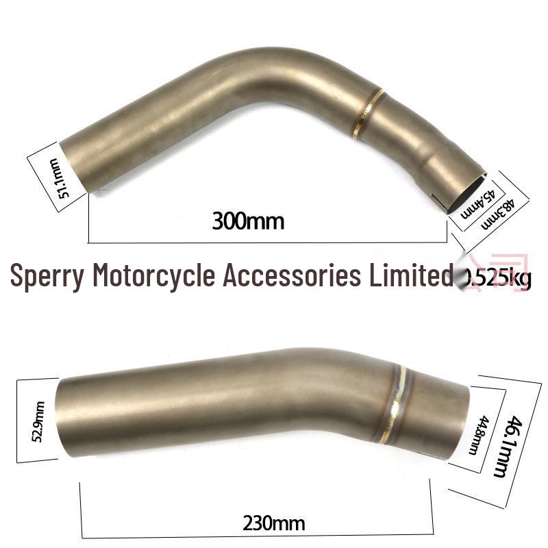 Stainless Steel Dual Tailpipe Mid-Section Exhaust for Yamaha R1 (2009-2014)