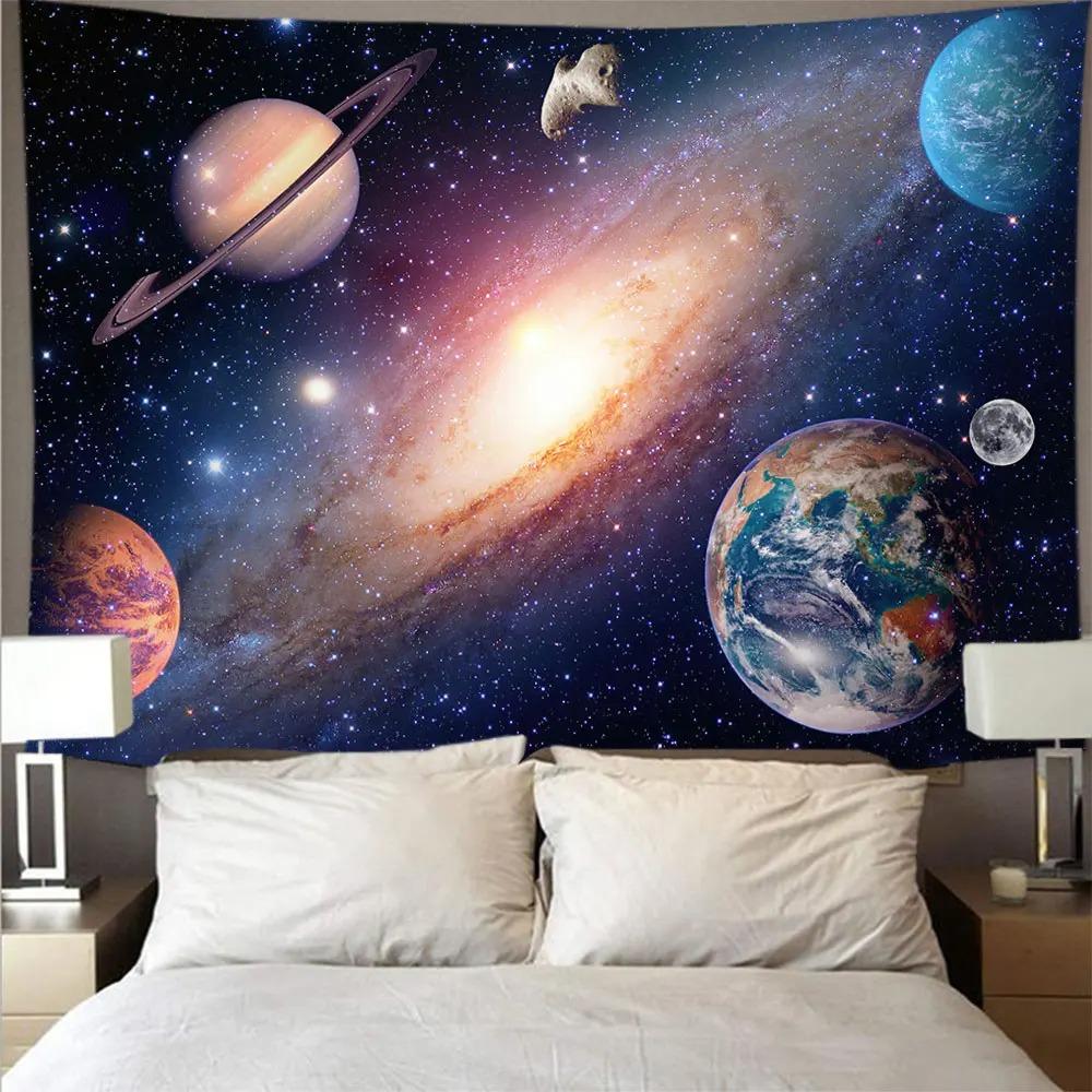 

Космическая галактика Молния Узор Подвесной Ткань Спальня Гостиная Гобелен Домашнее Настенное Украшение Гобелен 100x75cm