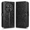 For ZTE Blade A76 5G Wallet Case Dot Pattern Imprint PU Leather Phone Cover with Wrist Strap