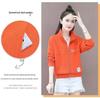 Women's Stand-Up Collar Hoodie Jacket: 250g Large Fish Scales, Loose Plus Size, Slimming, Versatile, Casual Outer for Spring and Autumn.