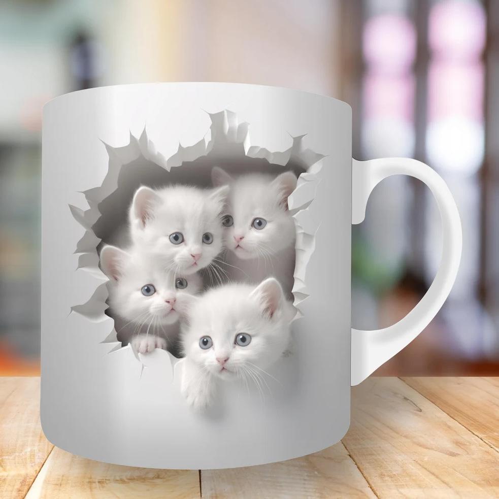 

3D Котёнок Кошка Полый Настенный Проем Керамическая Кофейная Подставка Чашка для Чая Рождественский Подарок cat1