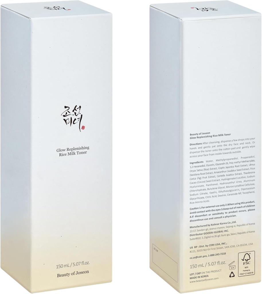 Of Glow Replenishing Rice Milk Rice Toner 150ml [Beauty Joseon] [BOJ] NEW! Rice Skincare/Toner/Lotion